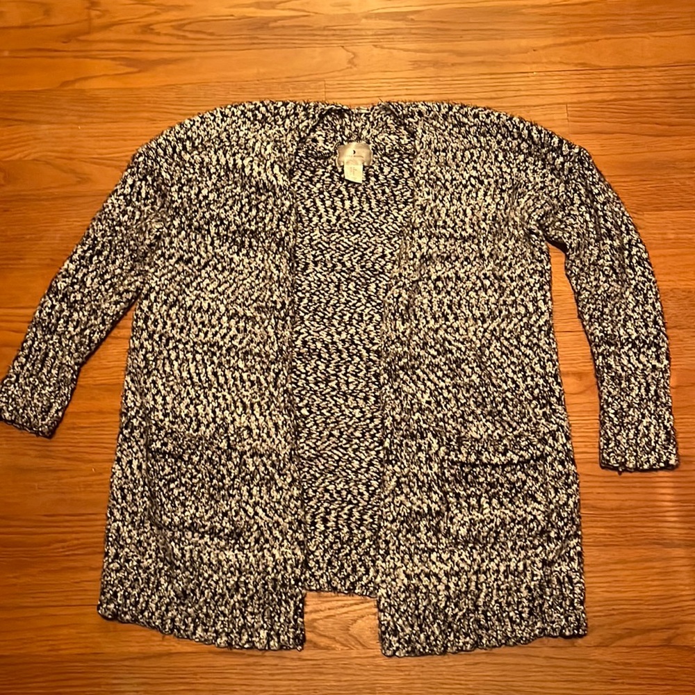 Black and white cardigan